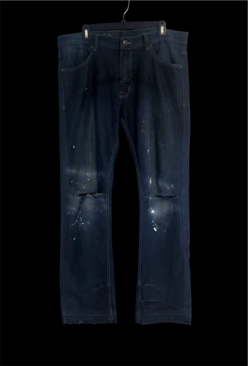 “Change” Paint Splatter Denim