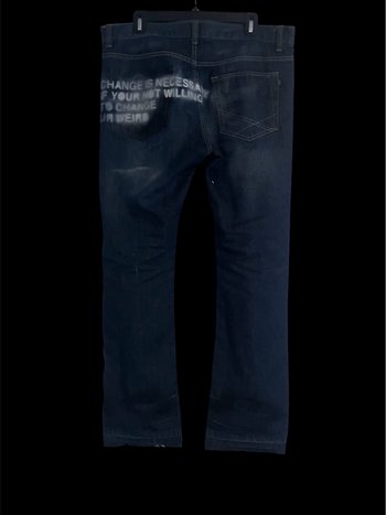 “Change” Paint Splatter Denim